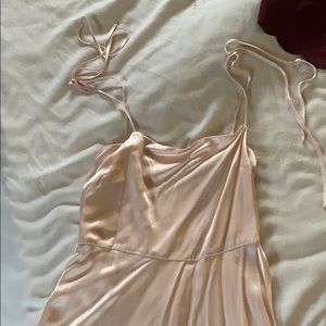 Satin pink baby doll